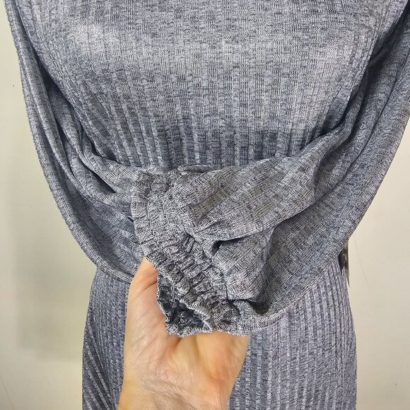 Tularosa Dries Mini Dress Sz M Silver Metallic Belted Pleated Cocktail Party - Picture 9 of 16